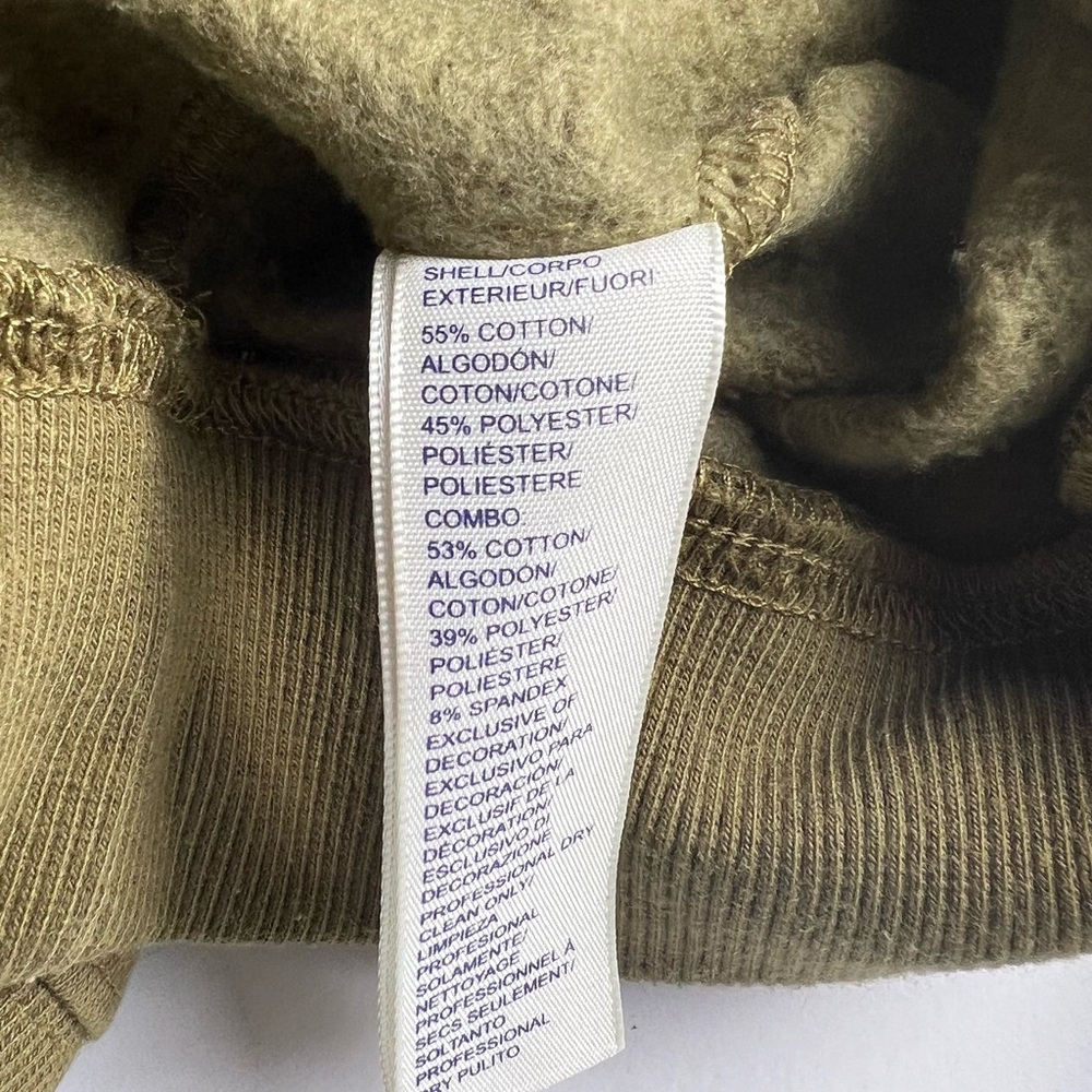 GUC Rebecca Minkoff Olive Green 'I Feel Love' Graphic Crewneck Sweatshirt SZ-S - Picture 12 of 13